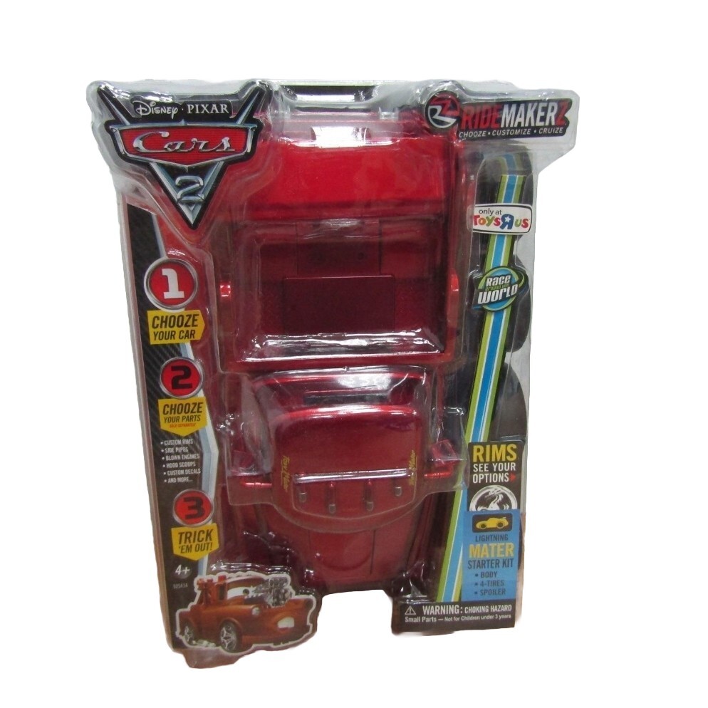 Disney Cars 2 2011 LIGHTNING MATER Ridemakerz Kit ToysRus Esclusivo SIGILLATO