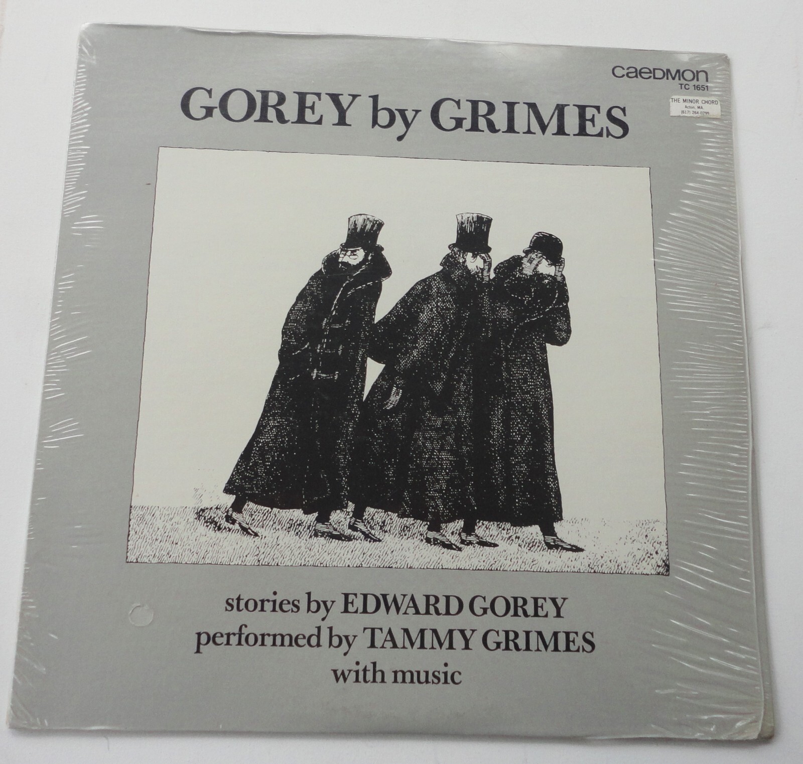 Rare 1980 New Lp Record Gorey By Grimes Caedmon TC 1651 Edward Gorey 3 Men Cover
