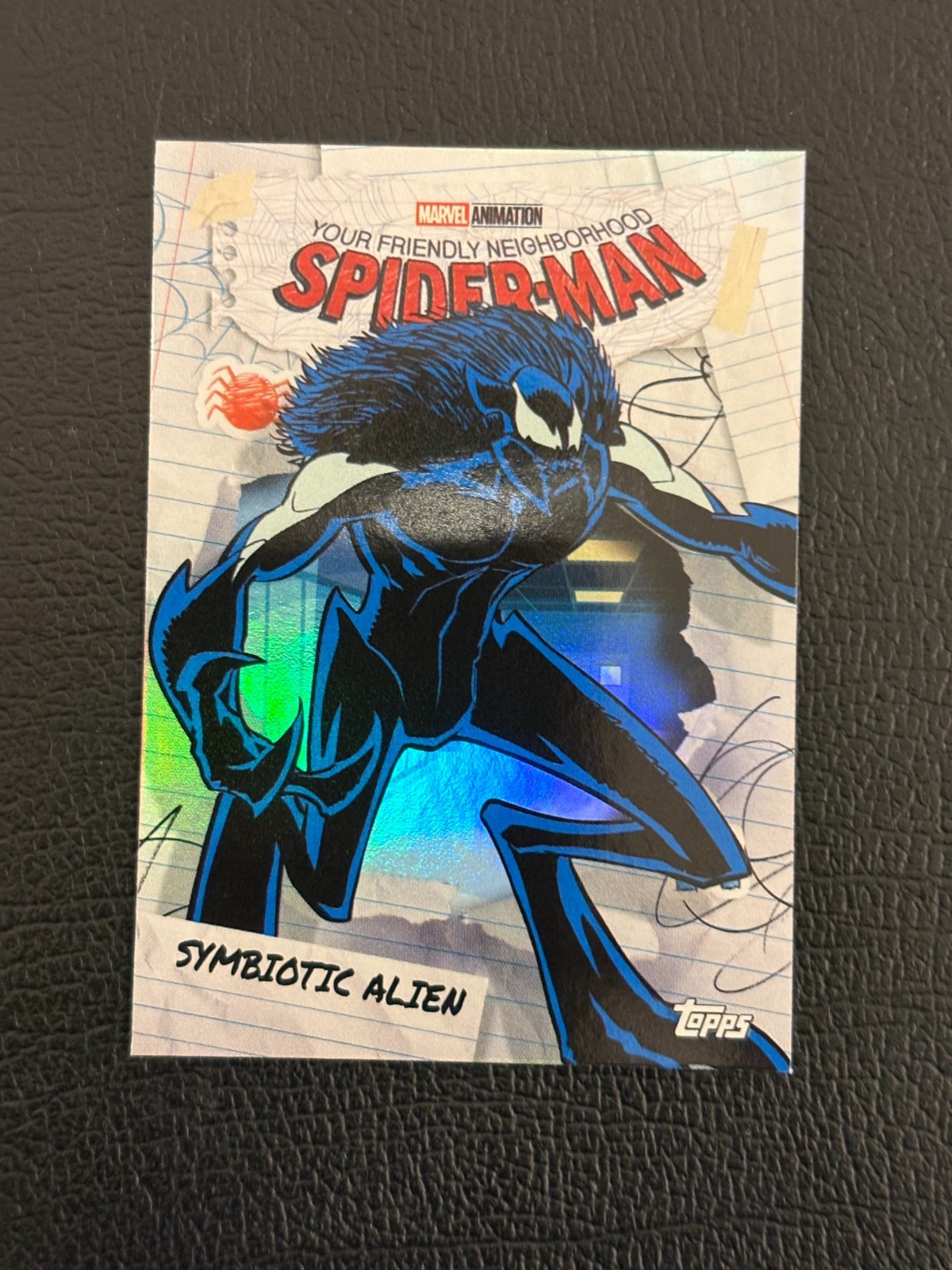 2026 Topps Marvel Neon Symbiotic Alien FNS-19 Friendly Neighborhood Spider-Man