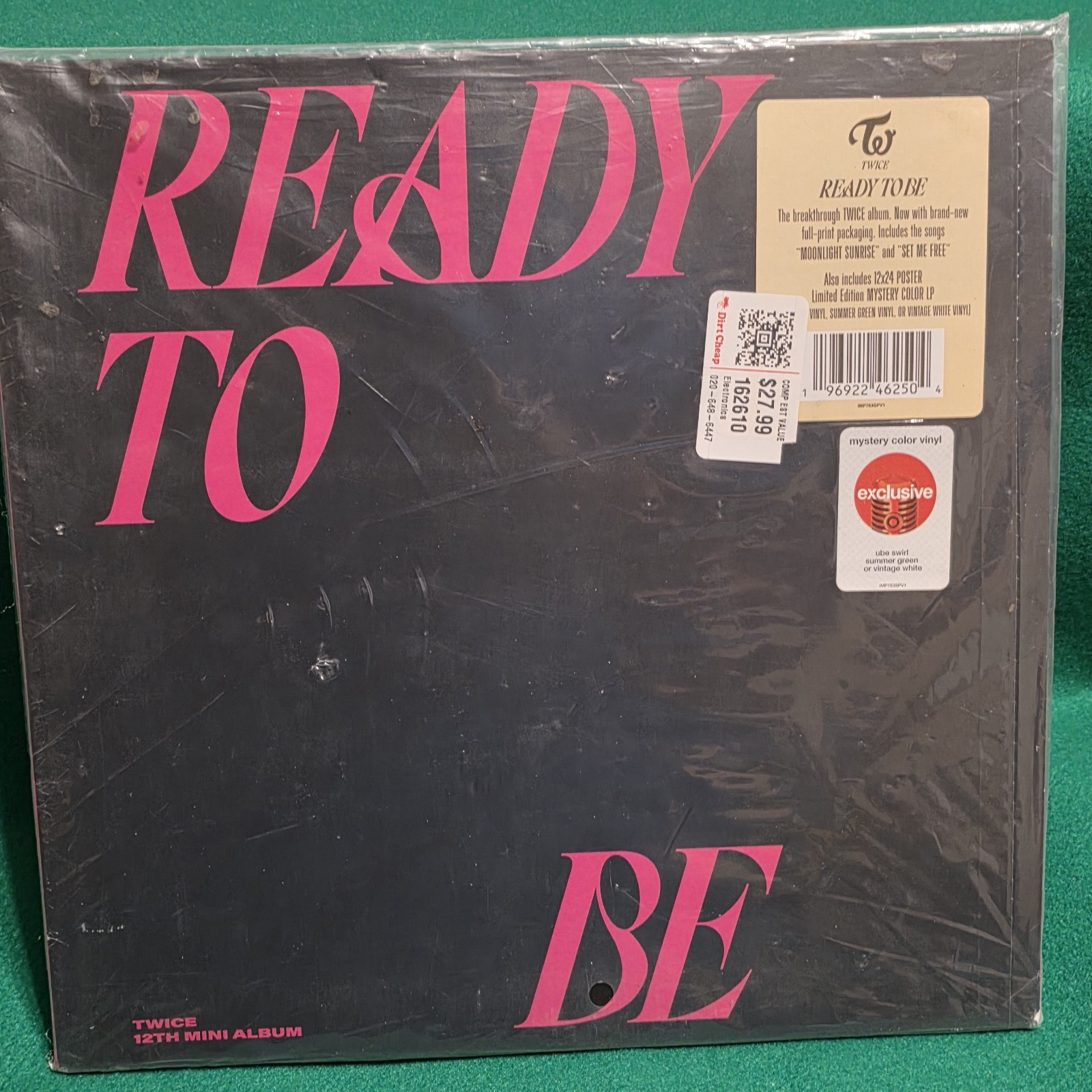 READY TO BE / TWICE 2023 JYP MINI-LP IMP763SPV1 Color Vinyl w/Poster SEALED