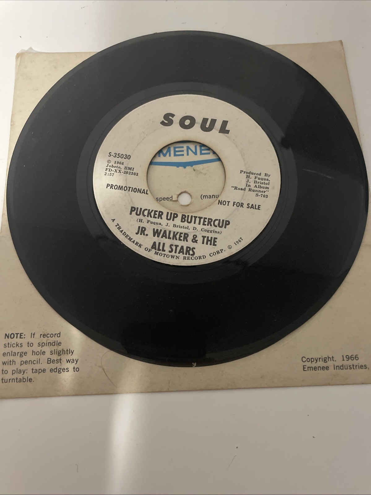 Jr. Walker & The All Stars - Pucker Up Buttercup/ Anyway You Wanna 45 RPM Record