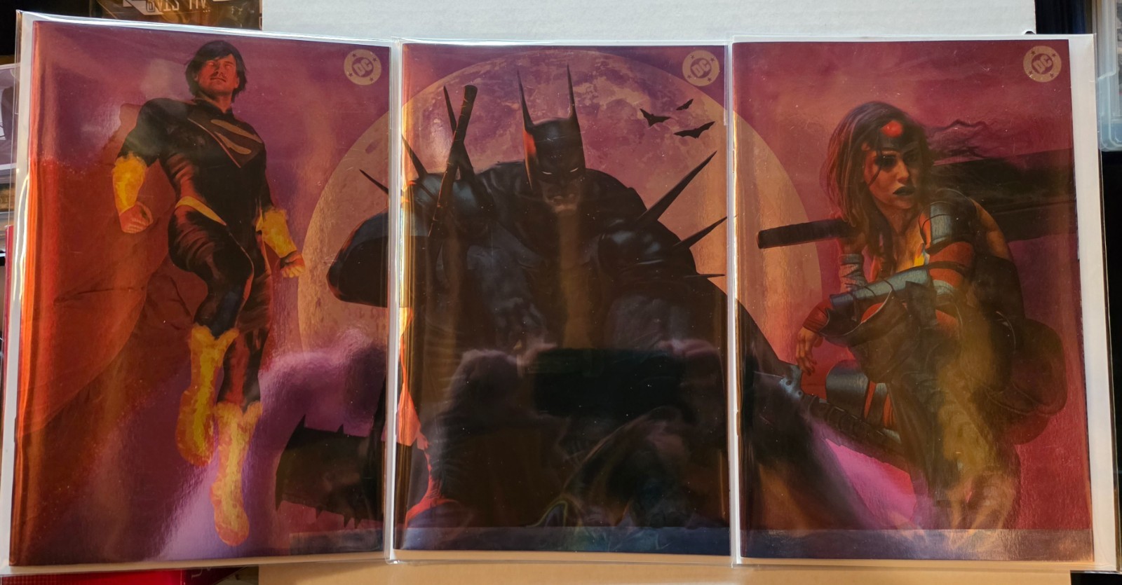 Absolute Batman Superman Wonder Woman #1 Mark Spears Connecting Foil Variant Set