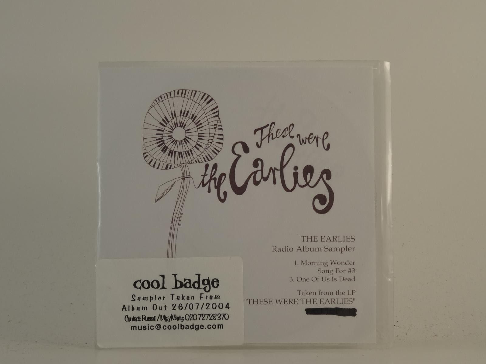 THE EARLIES MORNING WONDER (H1) 3 Track Promo CD Single including Picture Sleeve