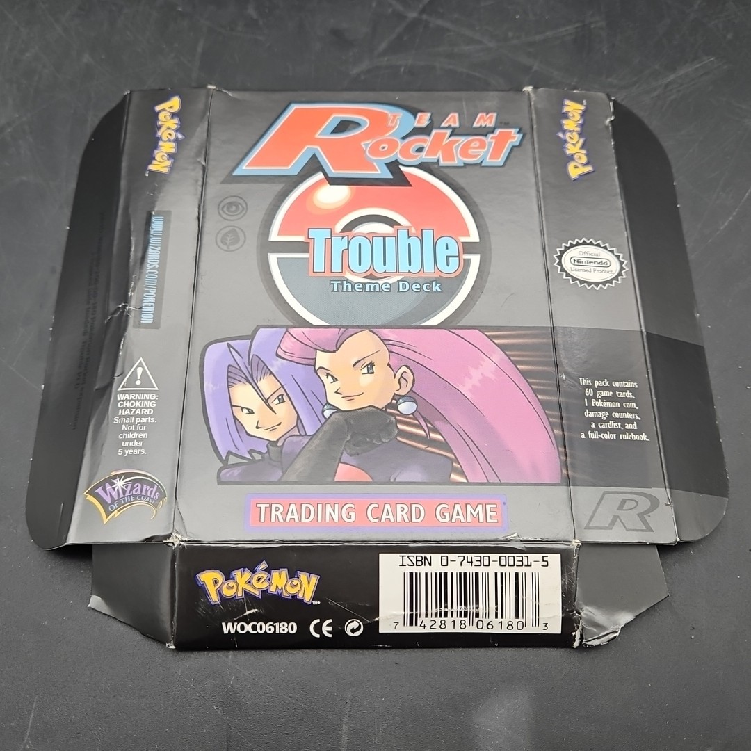 Pokemon Mazzo Tematico WOTC Team Rocket Trouble Scatola Vuota NO CARTE