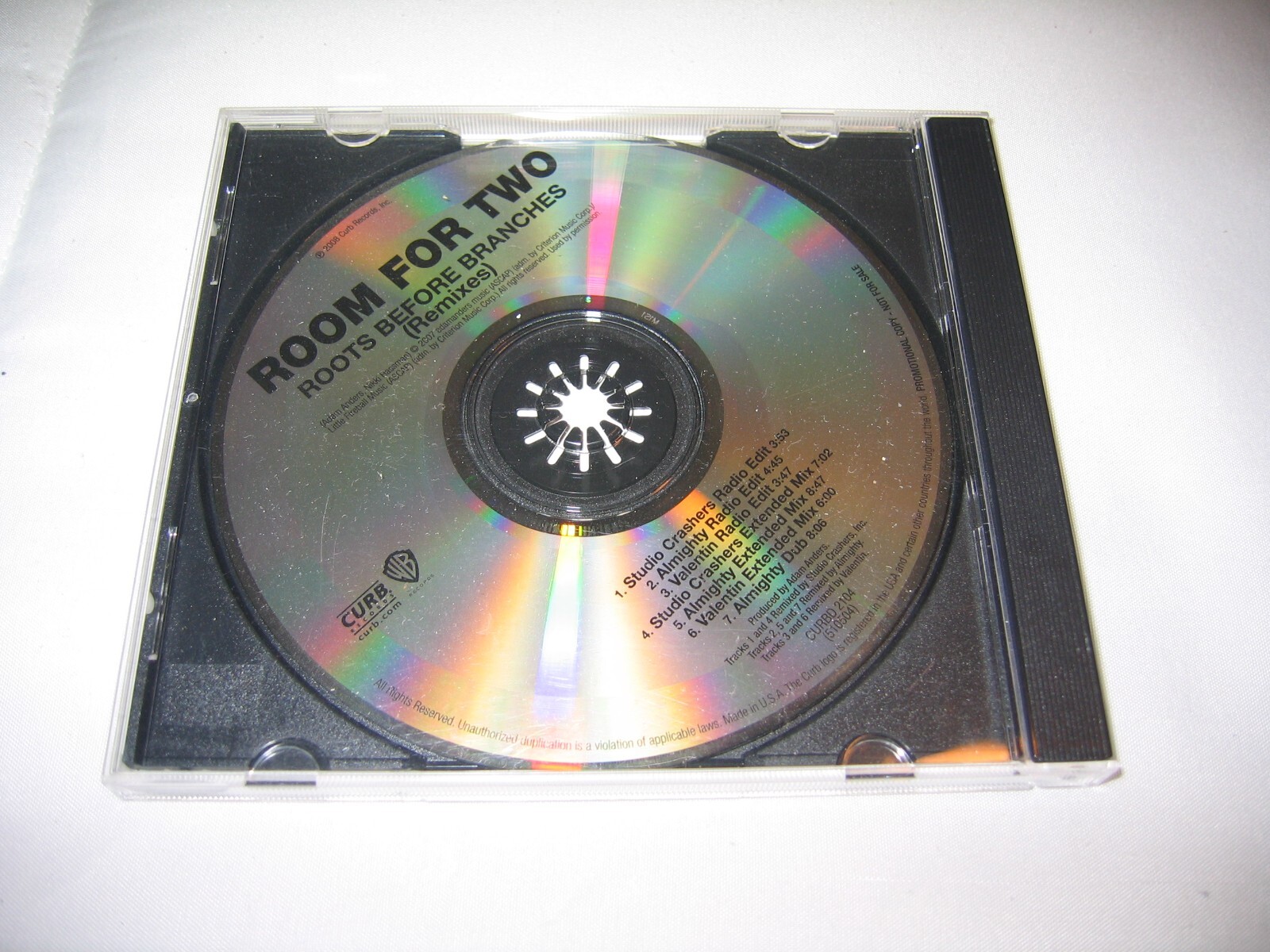 ROOM FOR TWO "ROOTS BEFORE BRANCHES (RMXS)" 2008 CD SINGLE PROMO 7 Tracks