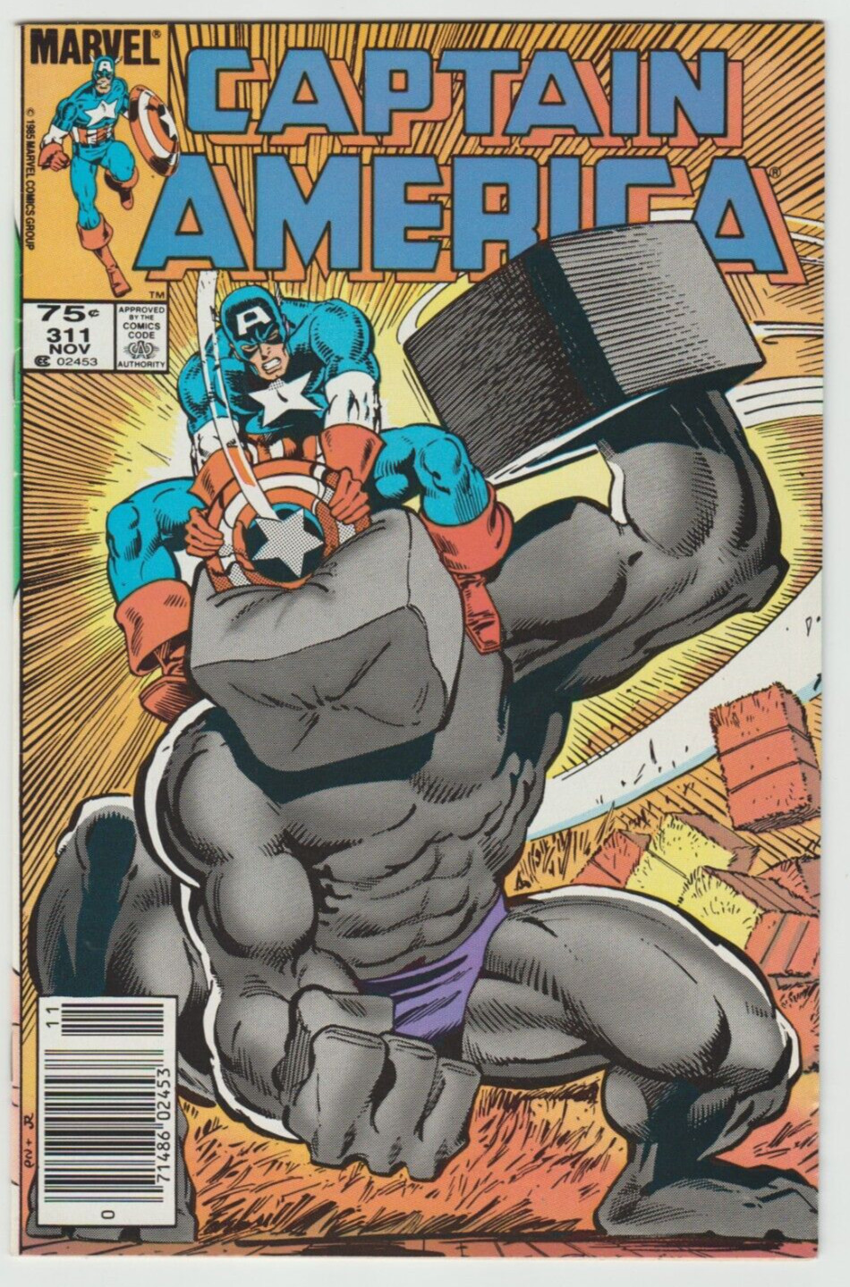 Captain America #311 November 1985 Marvel Comic Newsstand Price Variant