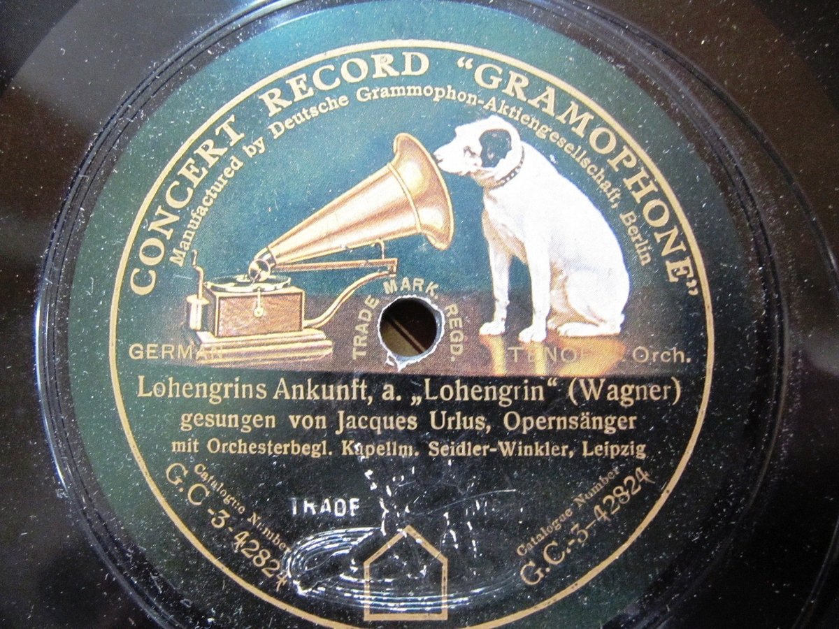1907 JACQUES URLUS G&T Wagner Meistersinger Preislied Lohengrins Ankunft 3-42824