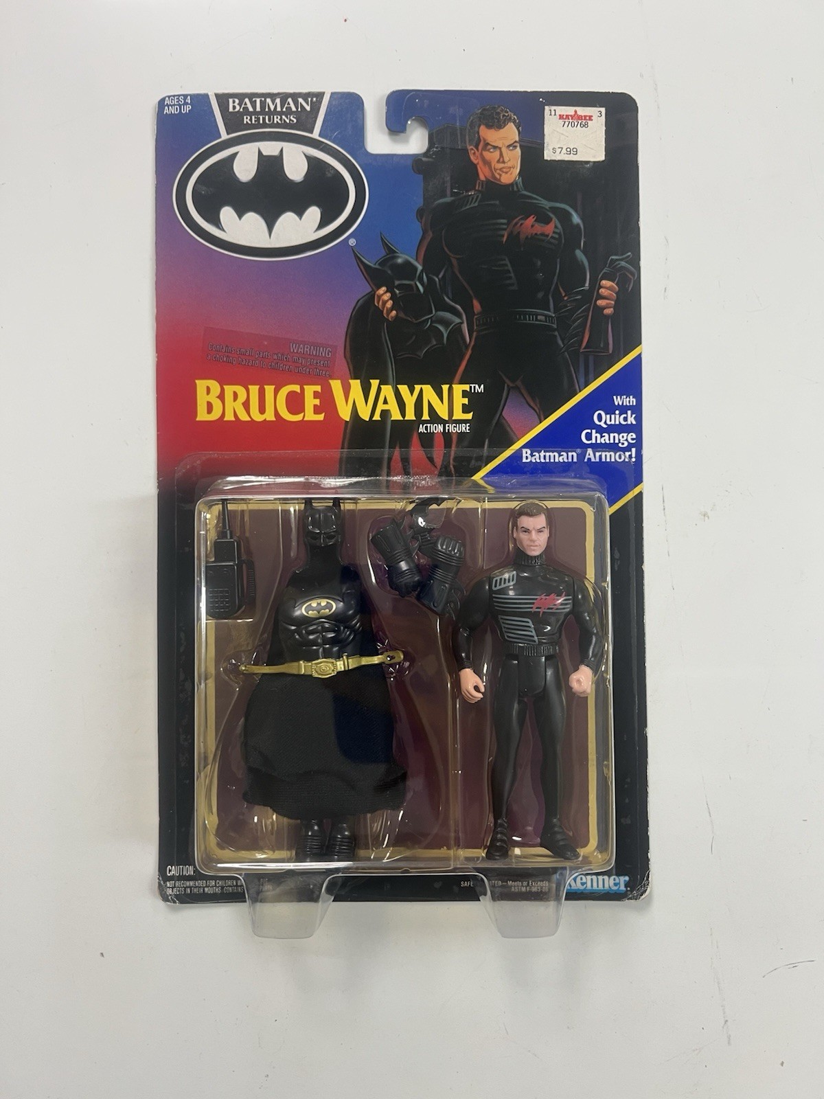 Vintage 1991 Batman Returns BRUCE WAYNE Action Figure Kenner NEW- FREE SHIPPING!