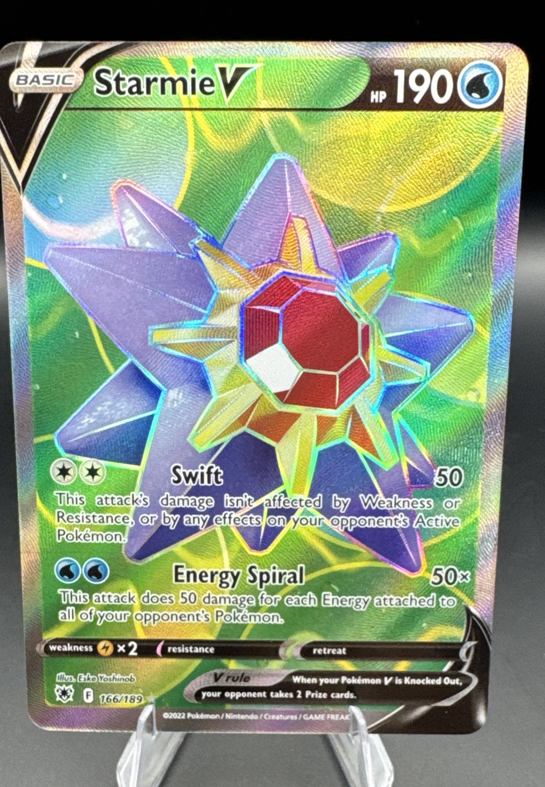 Starmie V 166/189 Radianza Astrale Full Art Pokemon Ultra Raro TCG 2022