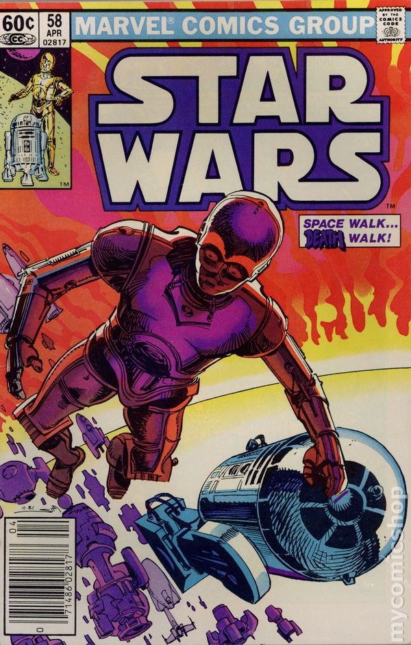 Star Wars #58N Edicola Variante VG 1982 Basso Grado