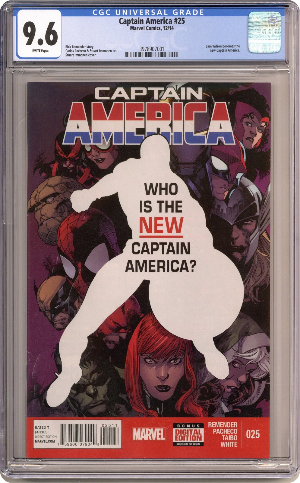 Captain America #25A Immonen CGC 9.6 2014 3978907001