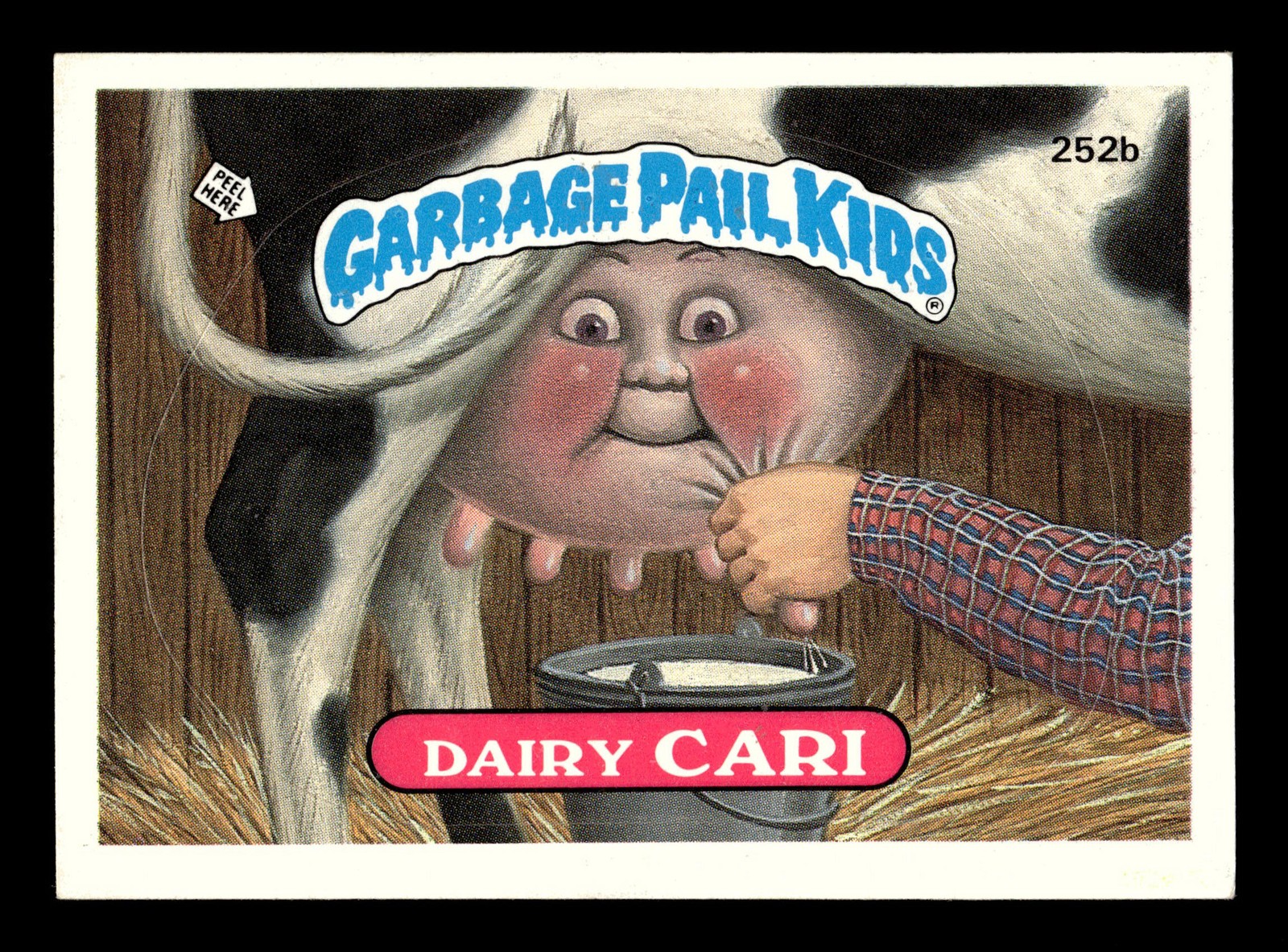 1987 Topps Garbage Pail Kids Series 7 #252b Dairy Cari