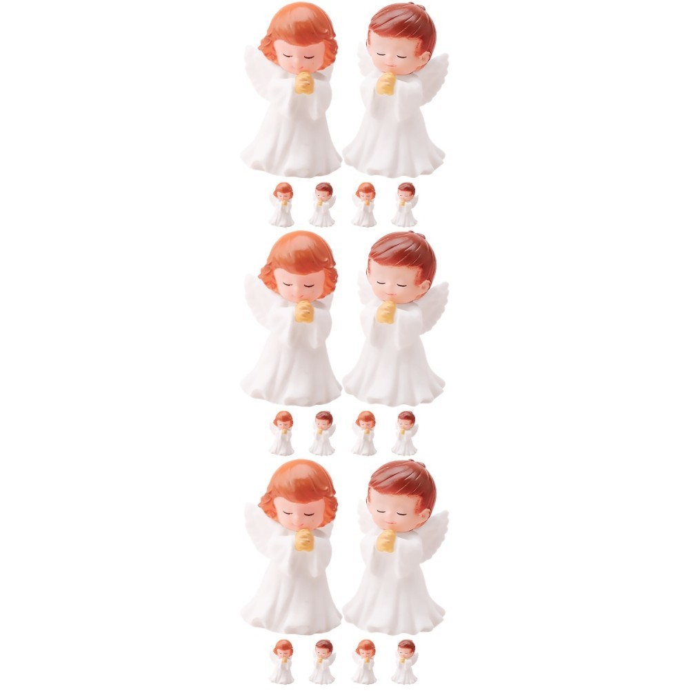 18Pcs Reusable Vinyl Angel Figurines Assorted Color Beautiful Kids Room Decor