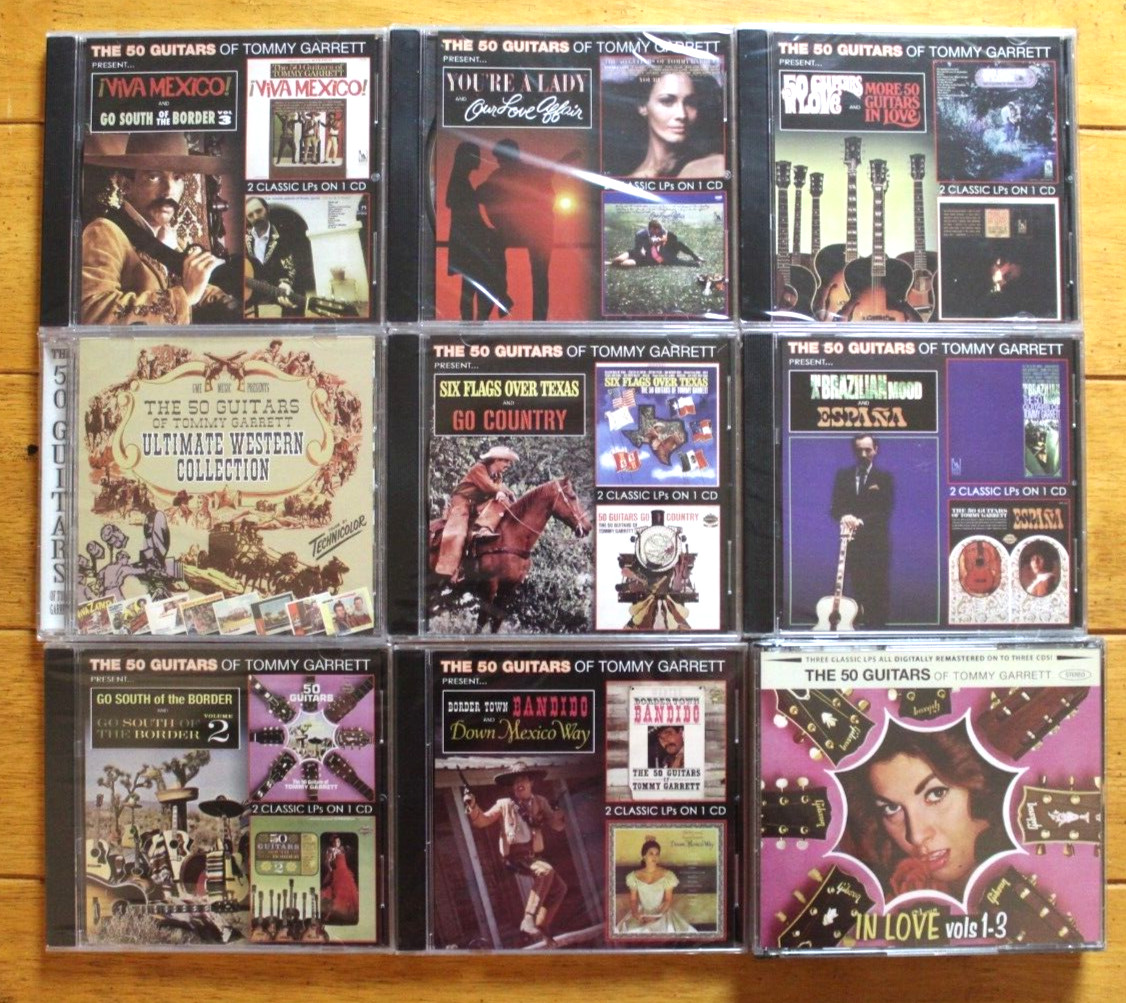 50 GUITARS OF TOMMY GARRETT CD LOT [NEW SEALED] ULTRA RARE NICE COLLECTION
