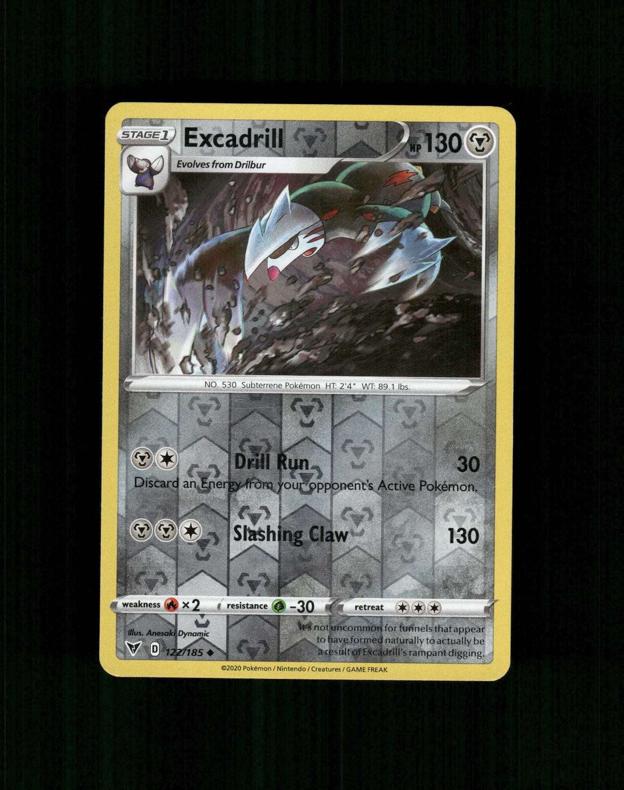 Excadrill 122/185 Pokemon Non Comune Vivid Voltage Reverse Holo Near Mint