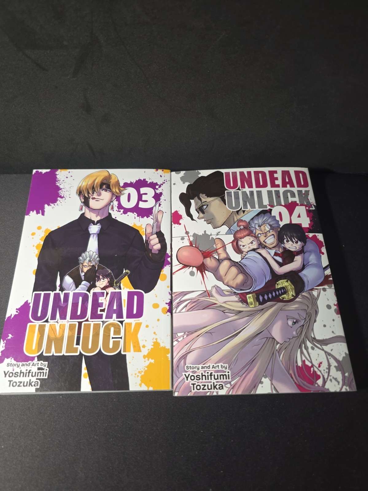 Lotto manga Undead Unluck Vol 3 e 4 Yoshifumi Tozuka inglese VIZ
