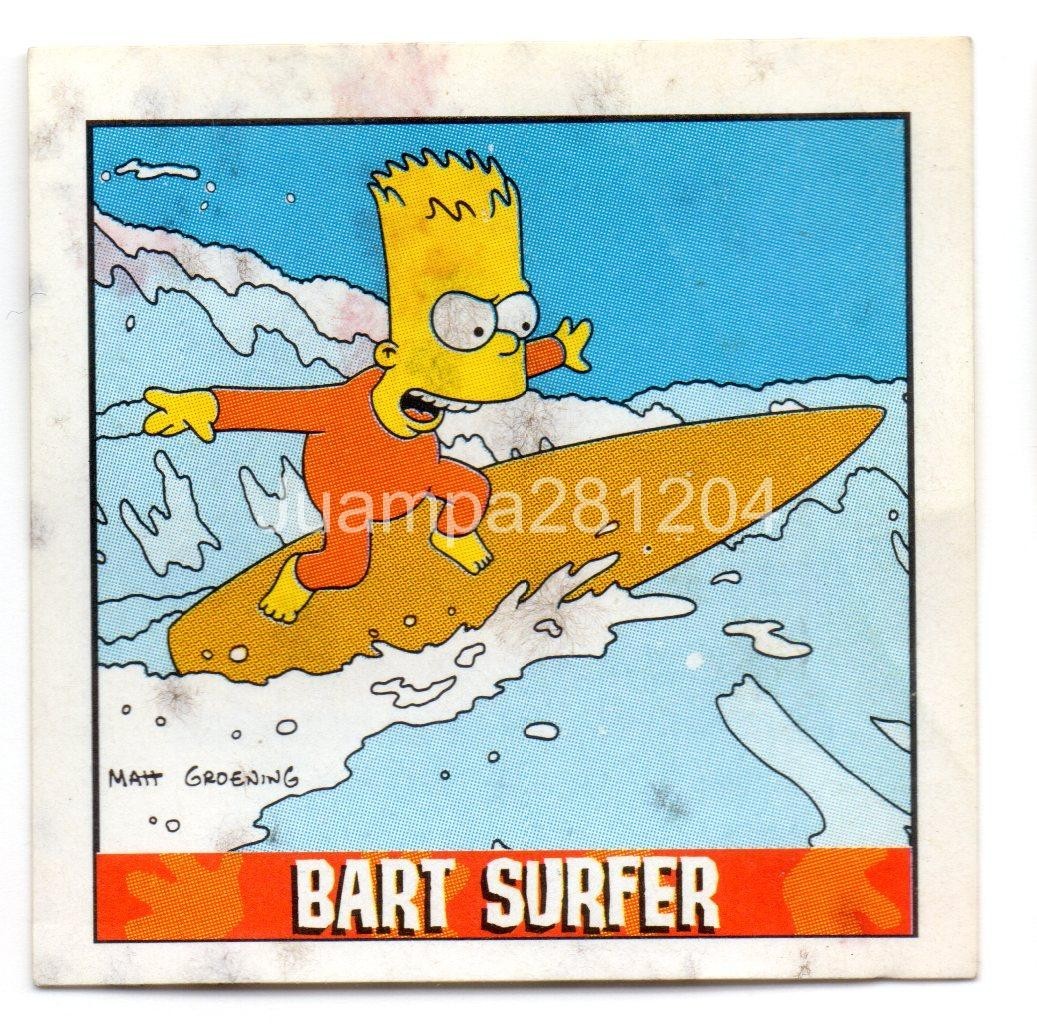 BART SURFER #10 CROMO STICKER LAS 30 CARAS DE BART LOS SIMPSONS 2000 MATUTANO