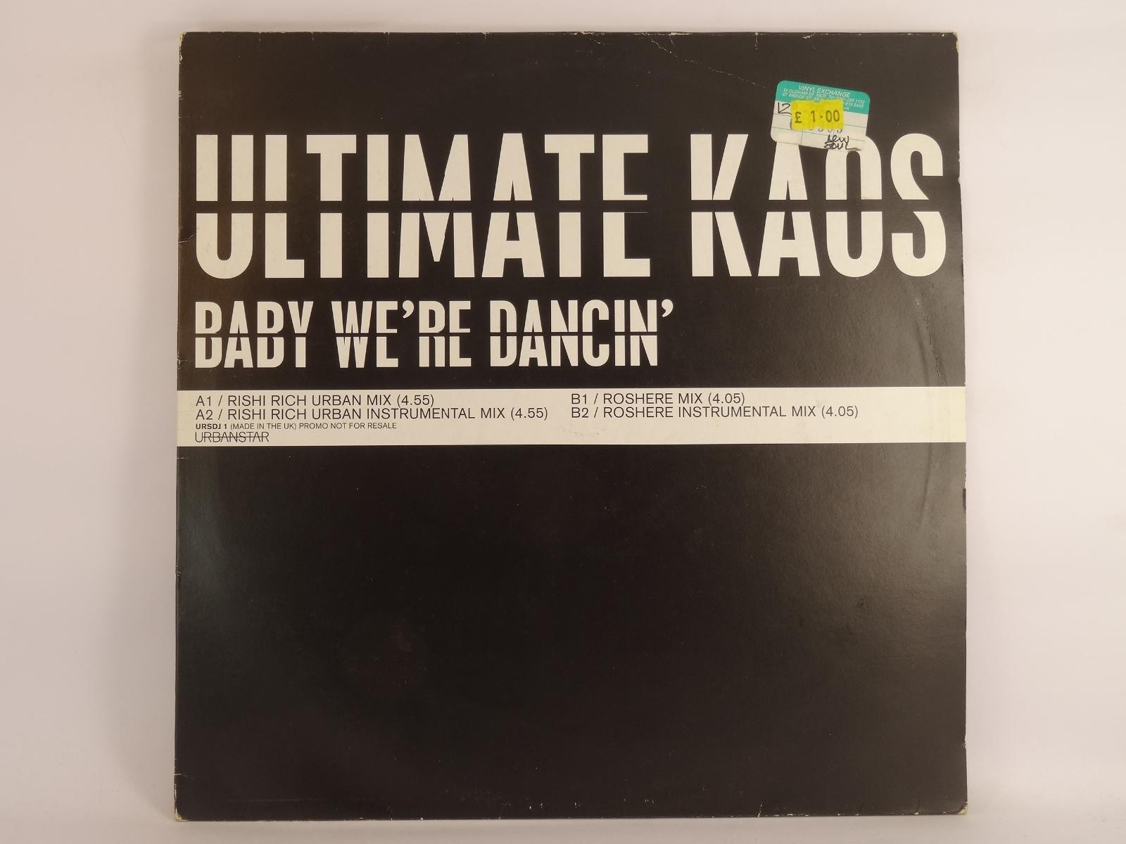 ULTIMATE KAOS BABY WE'RE DANCIN' (184) 4 Track 12" Single including Company Slee