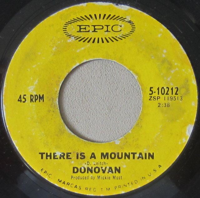 Donovan - There Is A Mountain / Sand And Foam, Vinyl, 45rpm,1967, Good condition
