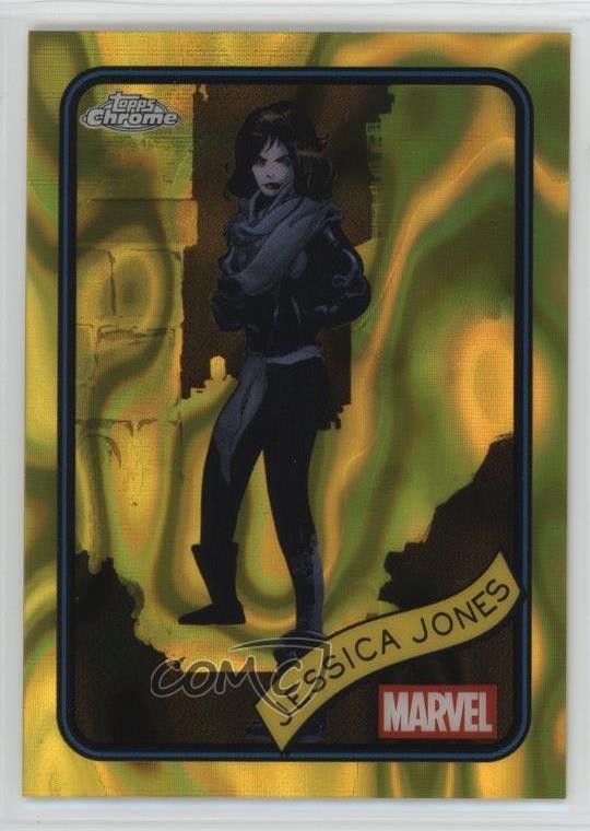 2025 Topps Chrome Marvel Comics rifrattore lava giallo Jessica Jones #69 u0u
