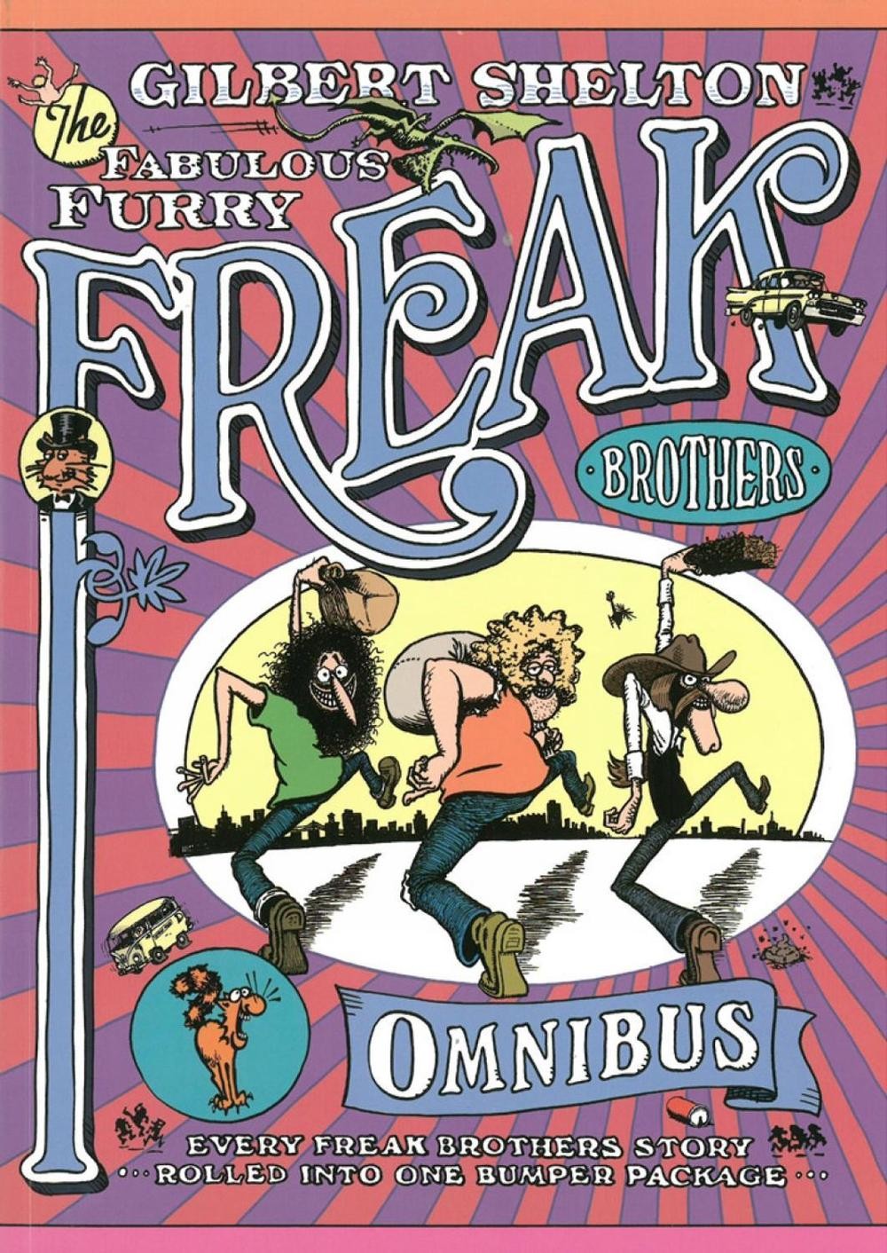 The Freak Brothers Omnibus: Every Freak Brothers Story arrotolato in un paraurti Pa