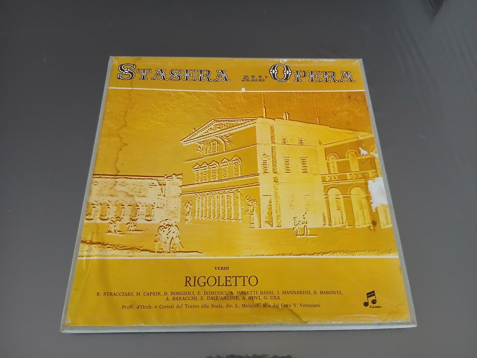 2 LP box Verdi Rigoletto Molajoli Stracciari Capsir Borgioli Columbia Italy