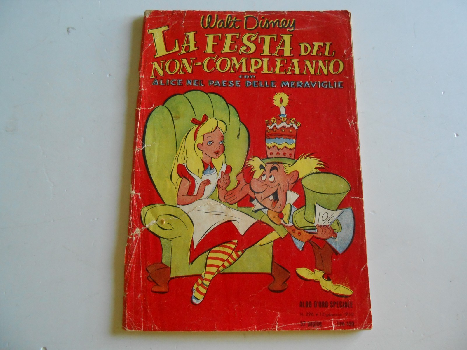 ALBI D'ORO DISNEY SPECIALE-LA FESTA DEL NON COMPLEANNO(ALBO RARO)BUONO STATO