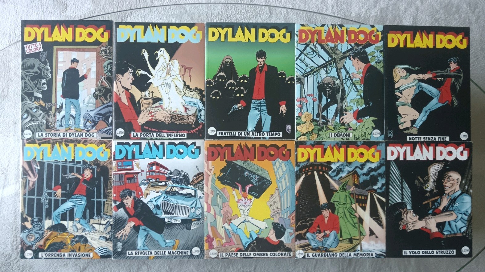 DYLAN DOG LOTTO 10 ALBI COMPLETI DAL 100 AL 109 BONELLI PRIMA EDIZIONE