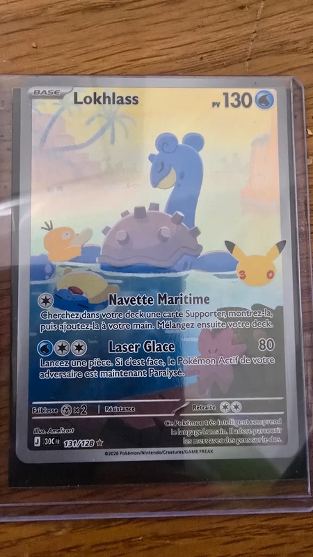 Carte pokemon lokhlass 30 ans