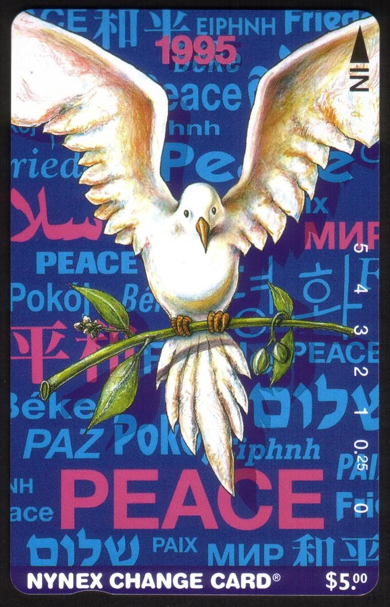 1995 Vacanza Pace Card (Pace Colomba Con Multi-Lingua Auguri) Telefono Card