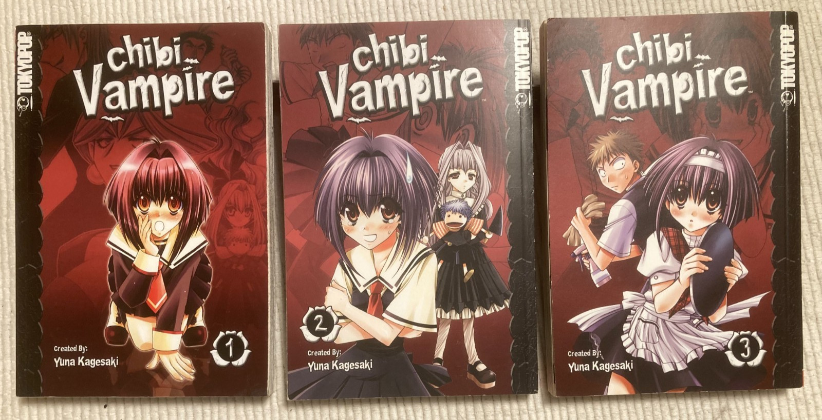 Chibi-vampiro Vols. 1, 2 e 3 di Yuna Kagesaki - graphic novel manga - Tokyopop