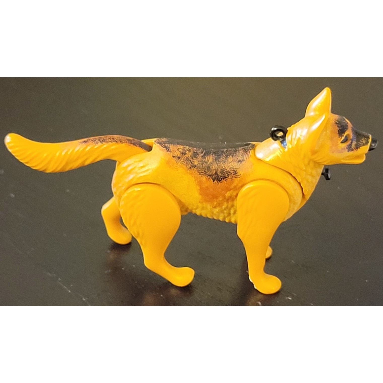 Playmibile Figura Pastore Tedesco Polizia Cane Marrone Articolato Testa Gambe e Coda