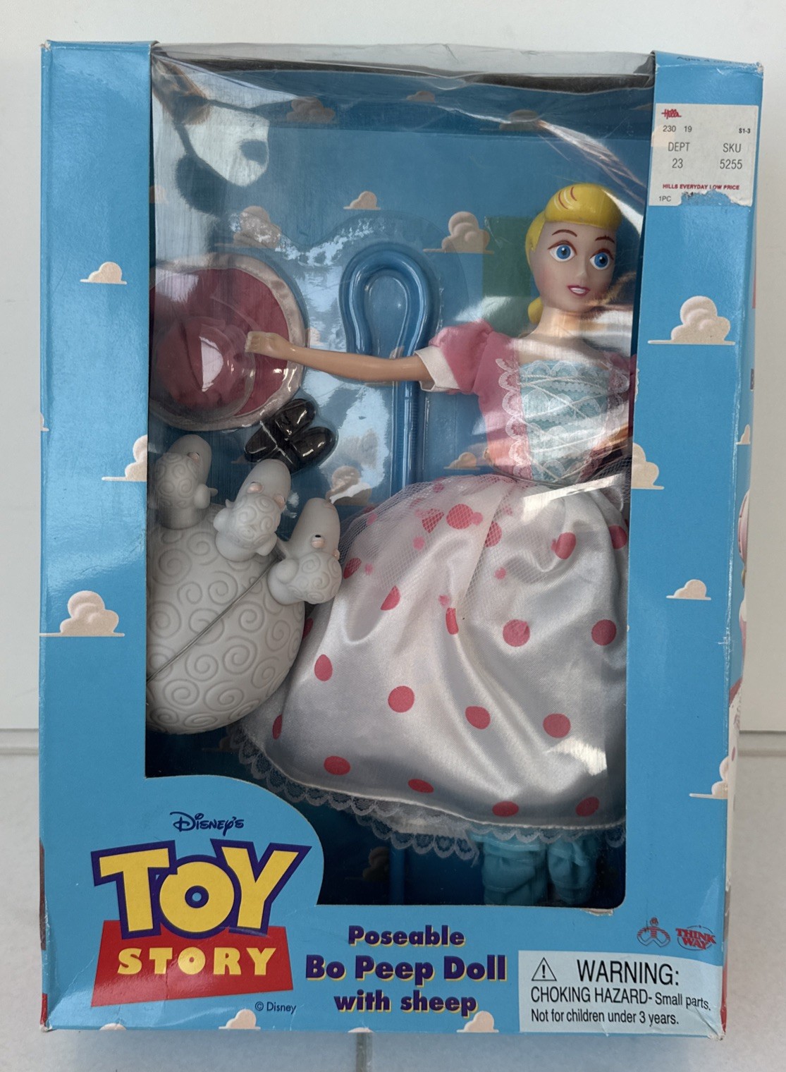 Toy Story Posable Bo Peep Doll Sheep 1995 Thinkway Factory nuovo con scatola nuovo con scatola - Shelfwear +