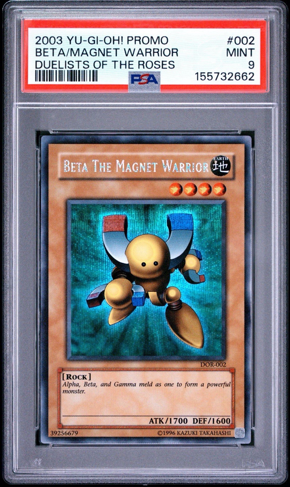 Yu-Gi-Oh 2003! Beta il magnete guerriero DOR segreto raro PSA 9