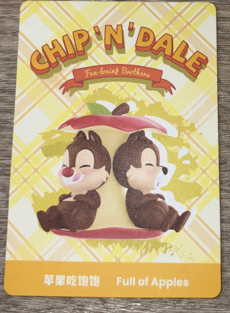  Disney Chip 'N' Dale Fun-loving Brothers Open Box Confirmed-Full of Apples 