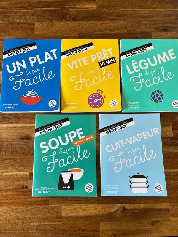 Lot 5 livres de cuisine