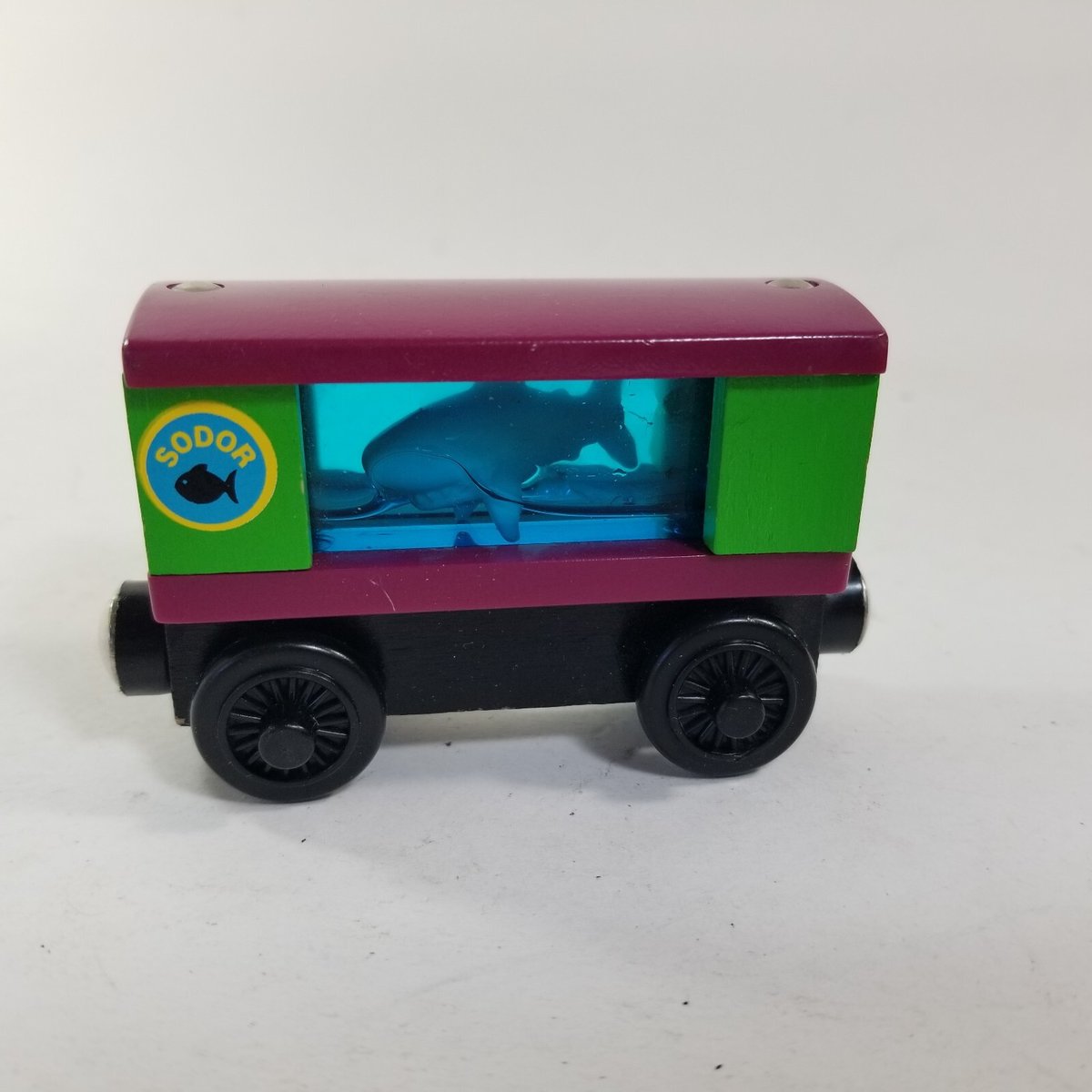 SODOR AUTO ACQUARIO con SQUALO - Thomas Il Treno Ferrovia in Legno Amici BRIO