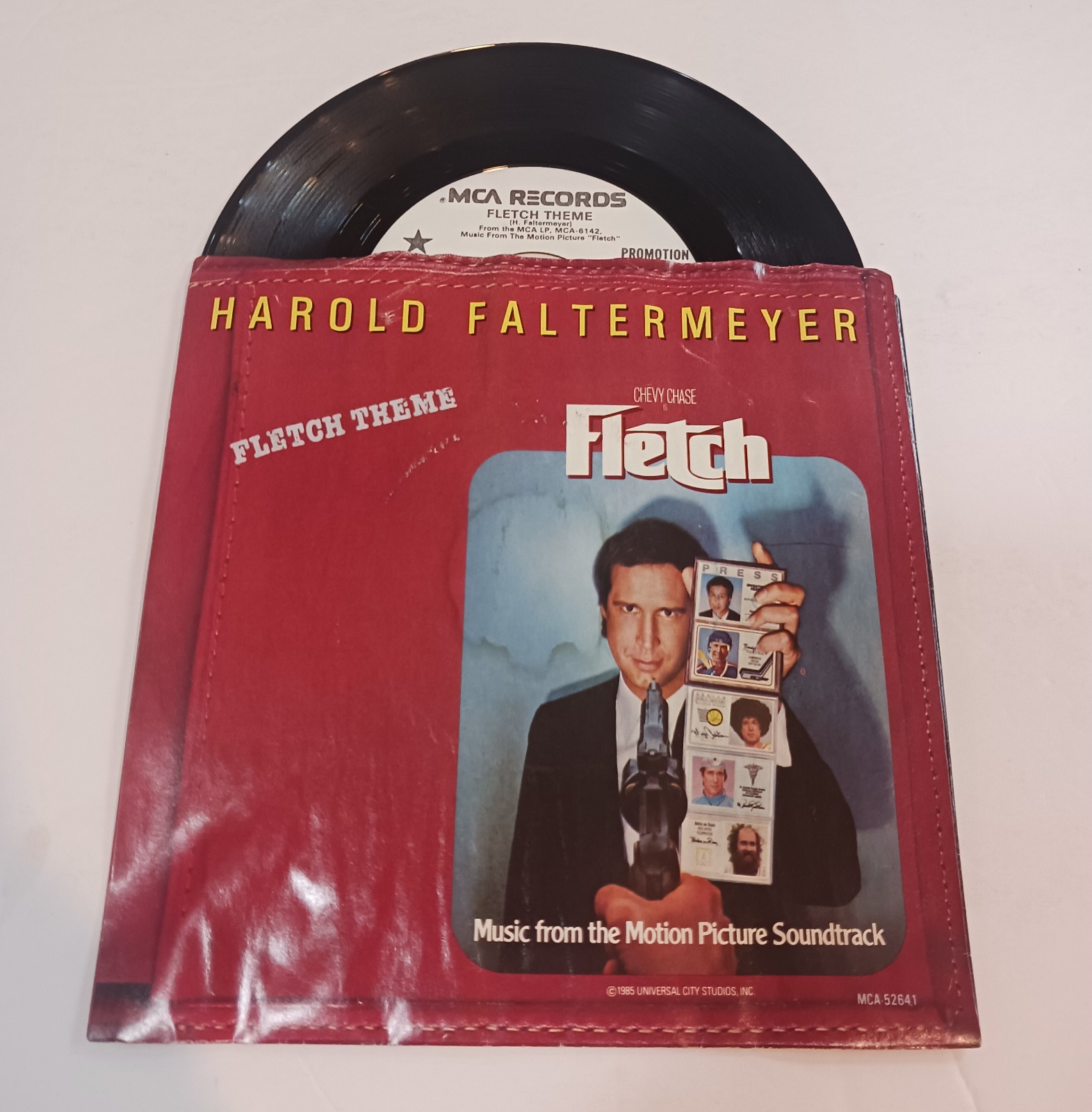 Harold Faltermeyer Fletch Theme 7' Vinyl Record VG Promo White Label MCA-52641