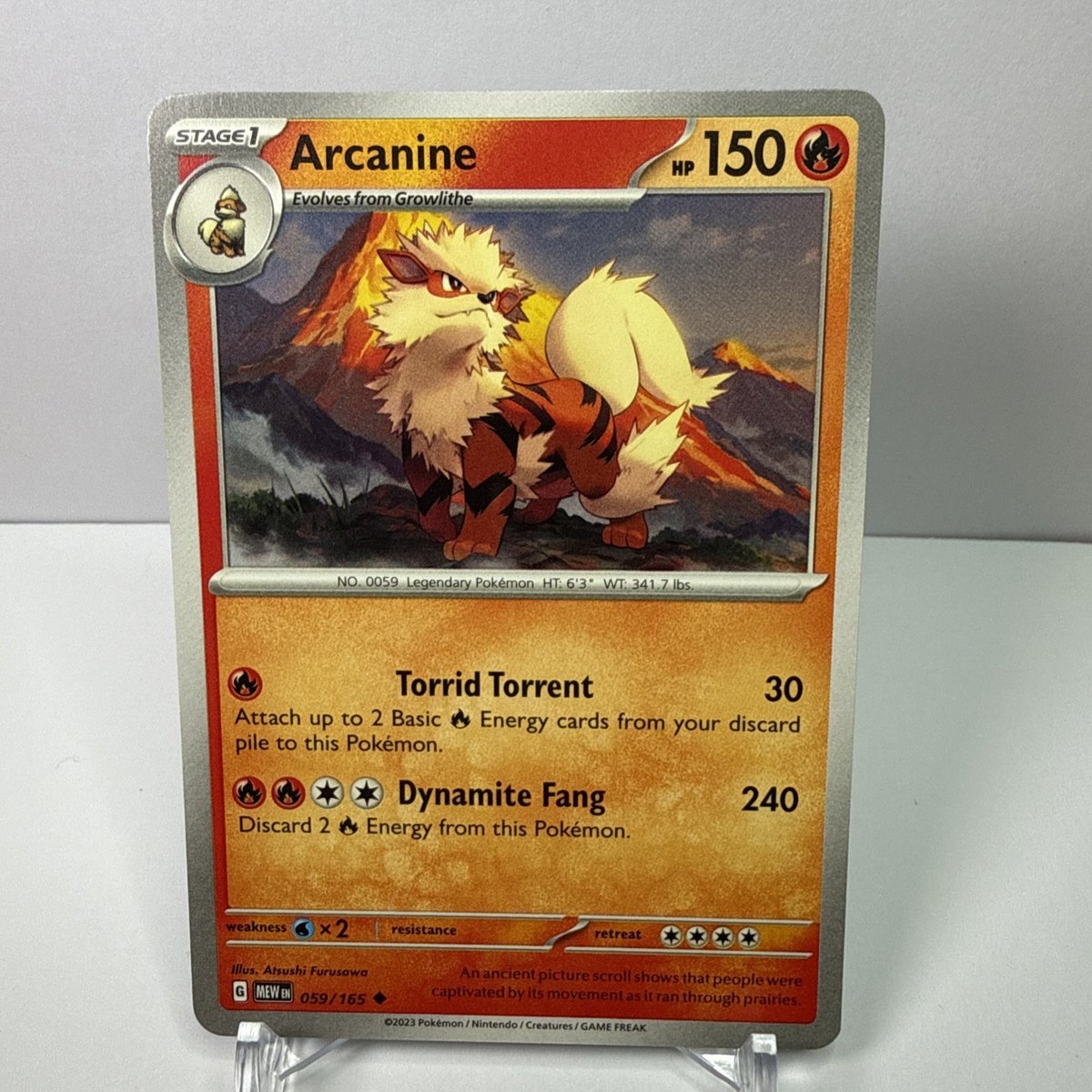 Pokémon TCG Arcanino 151 Non Holo Near Mint 059/165