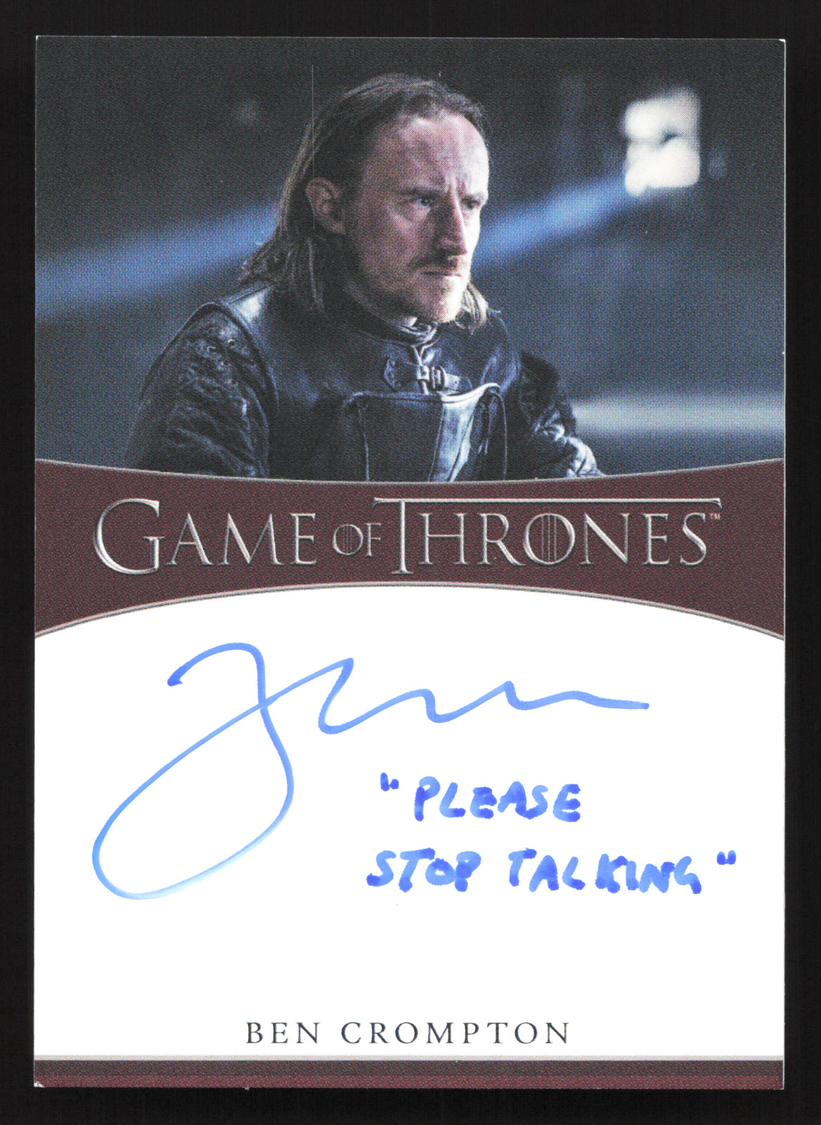 2021 GoT Iron Anniversary 1 Ben Crompton come Eddison Tollett iscrizione automatica
