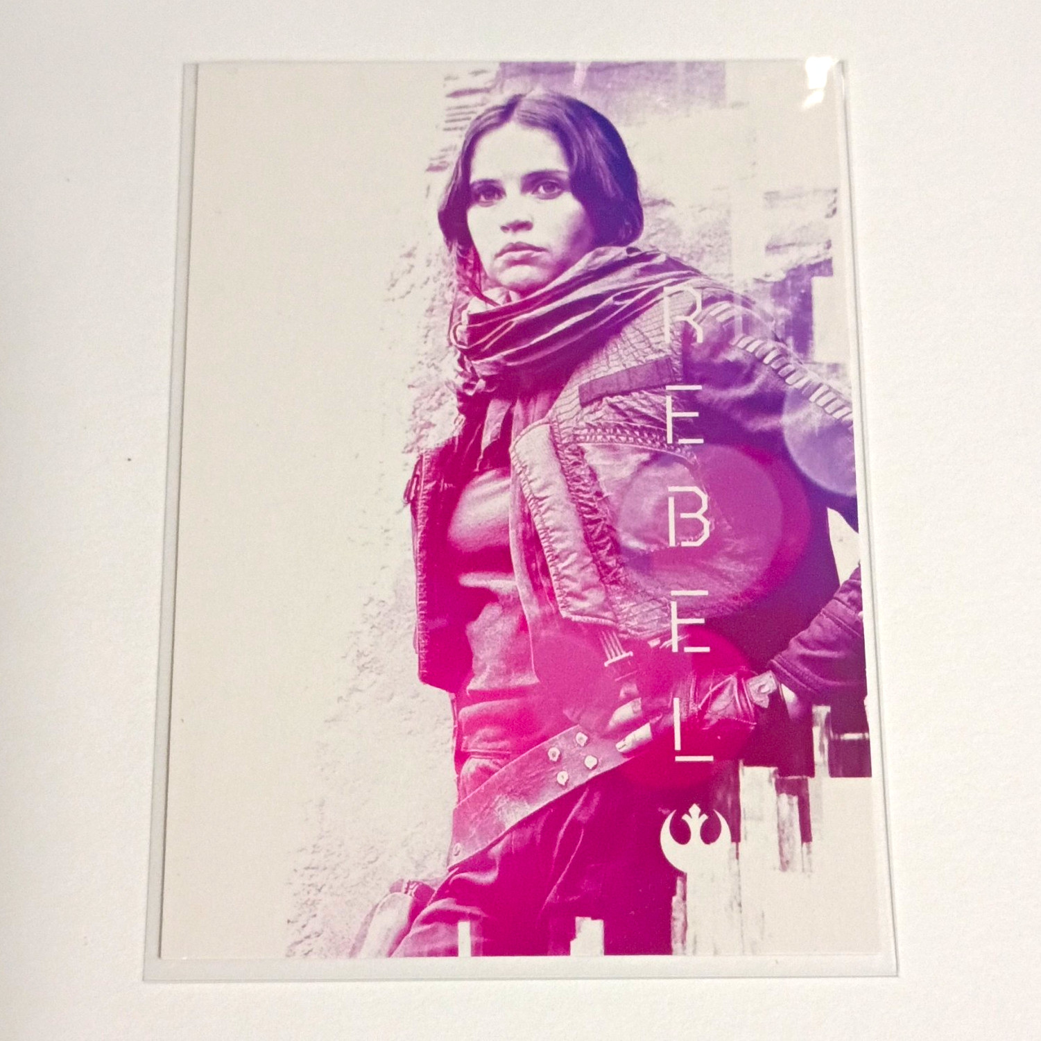 Topps Star Wars Rogue One Gallery Cards Jyn Erso inserto carta non sportiva