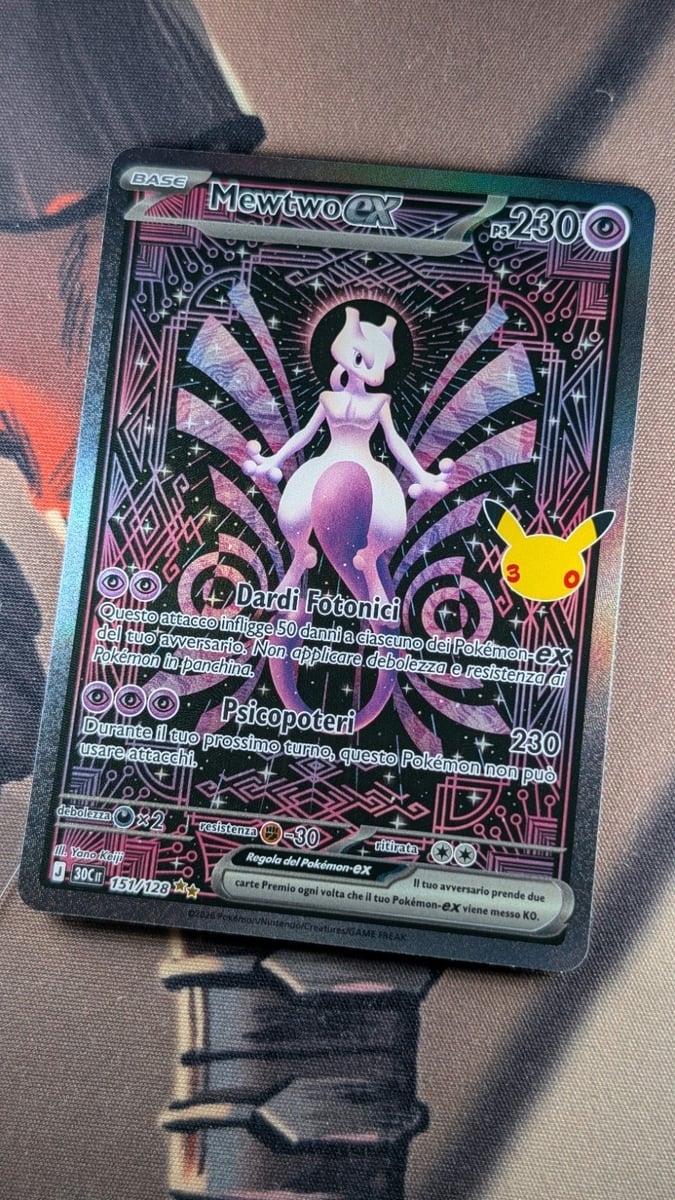 Mewtwo EX  SIR 🇮🇹 ITA 30° Anniversario POKEMON 30C NM