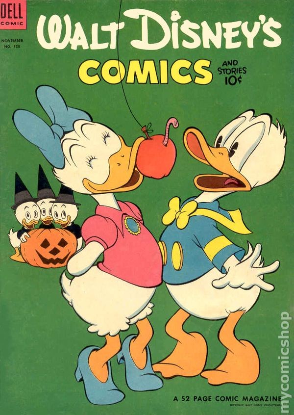 Walt Disney's Comics and Stories #158 GD/VG 3.0 1953 Stock Image Low Grade