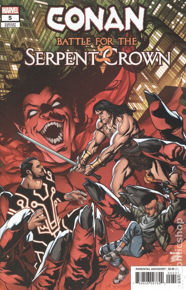 Conan Battle for the Serpent Crown #5C variante Petrovich VG+ 4.5 2020 basso grado