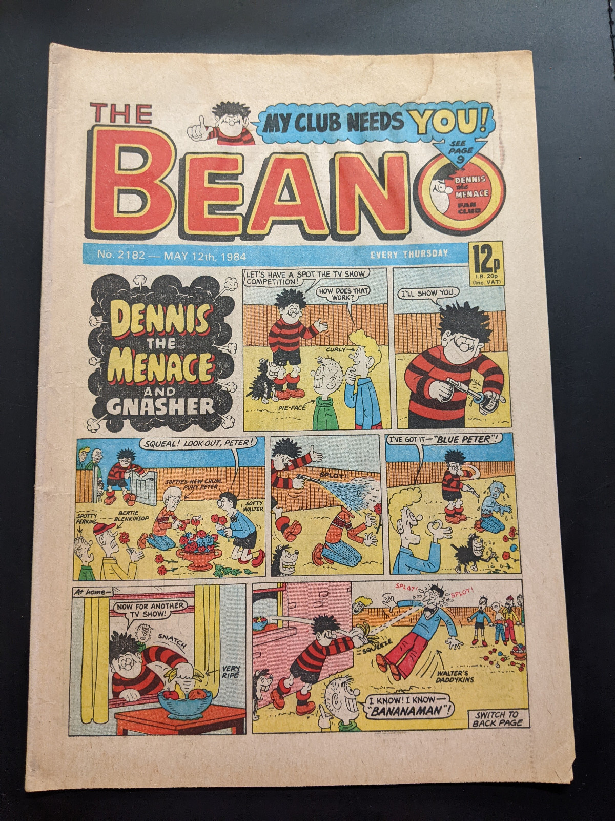 Beano Comic No 2182 May 12th 1984.