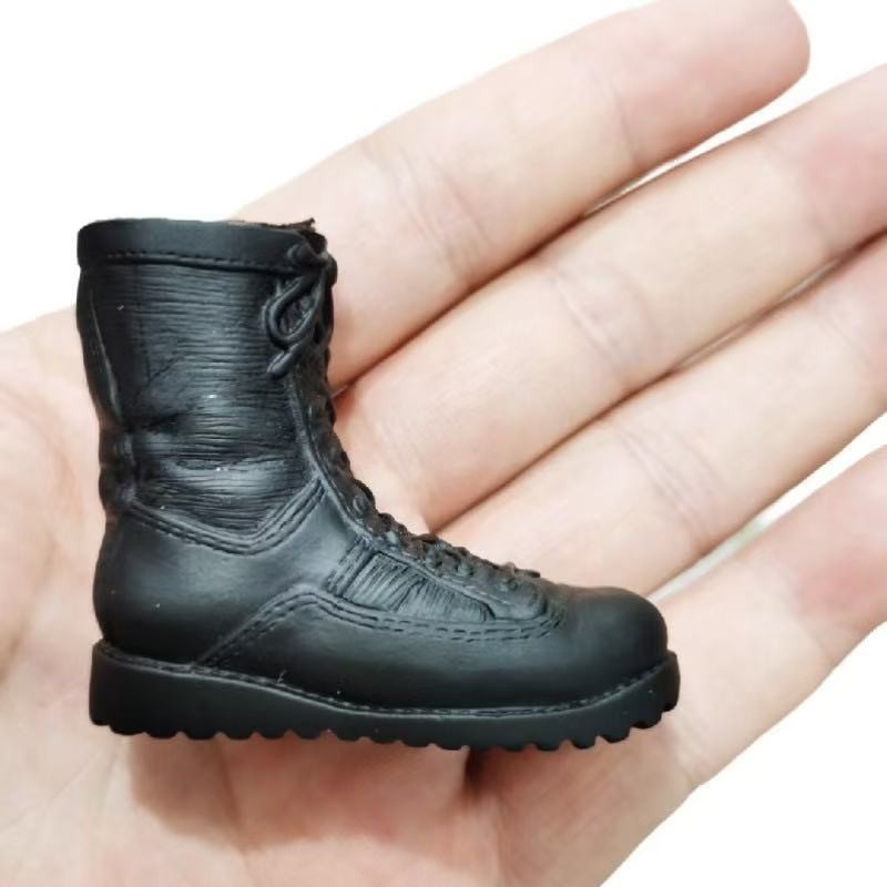 In Stock 1/6 Male Action Figure Soft Rubber Hollow Combat Boots DIY Model Parts