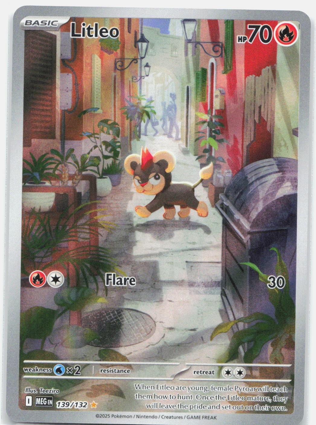 Littleo 139/132 Illustrazione Rara Mega Evoluzione Pokemon Holo Near Mint