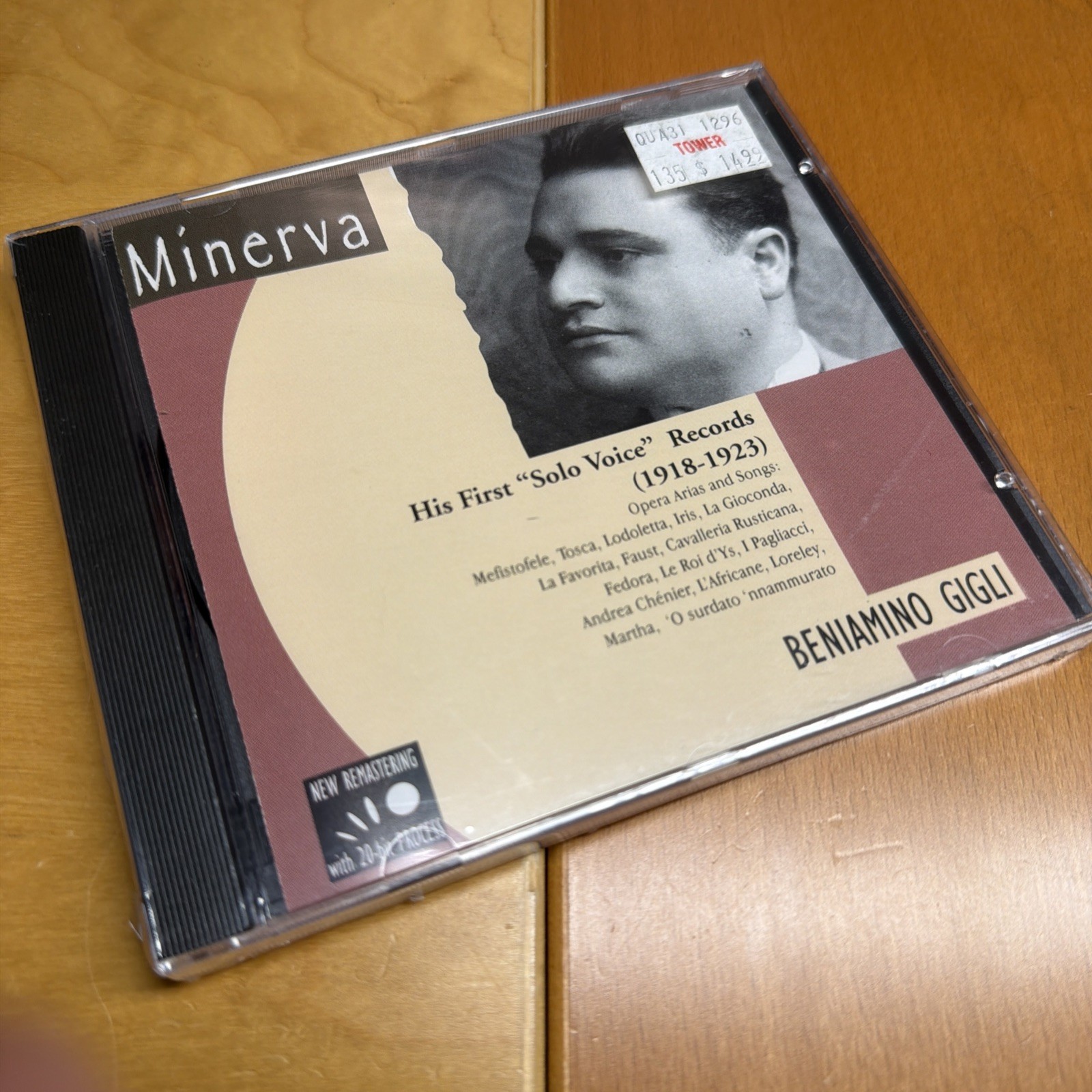 Beniamino Gigli HIS FIRST "SOLO VOICE" RECORDS (1918-1923) CD Minerva NEW SEALED