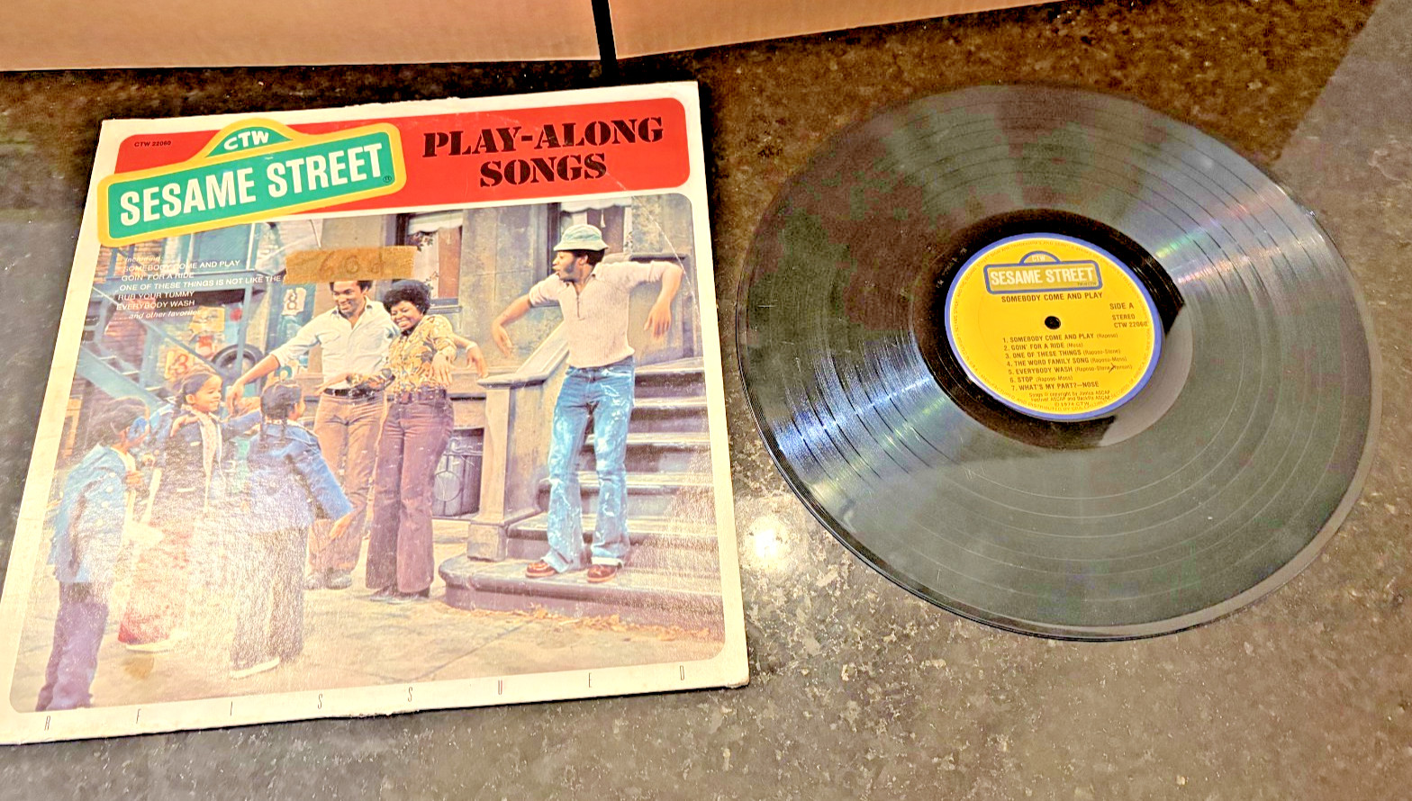 Vintage 1974 Sesame Street Play-Along Songs Vinyl LP CTW 22060 Kids Record