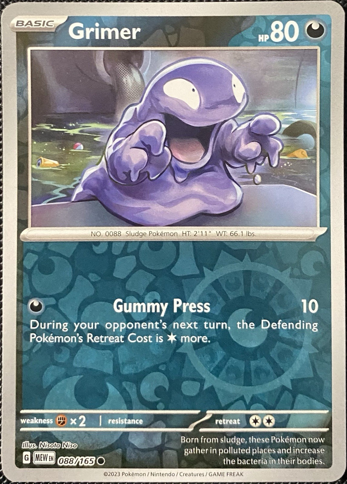 Grimer 088/165 Sv: Scarlet & Violet 151 Reverse Holo LP Pokémon